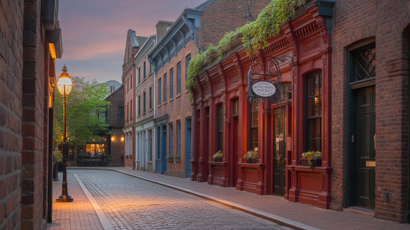 The Distillery District's charming pedestrian streets