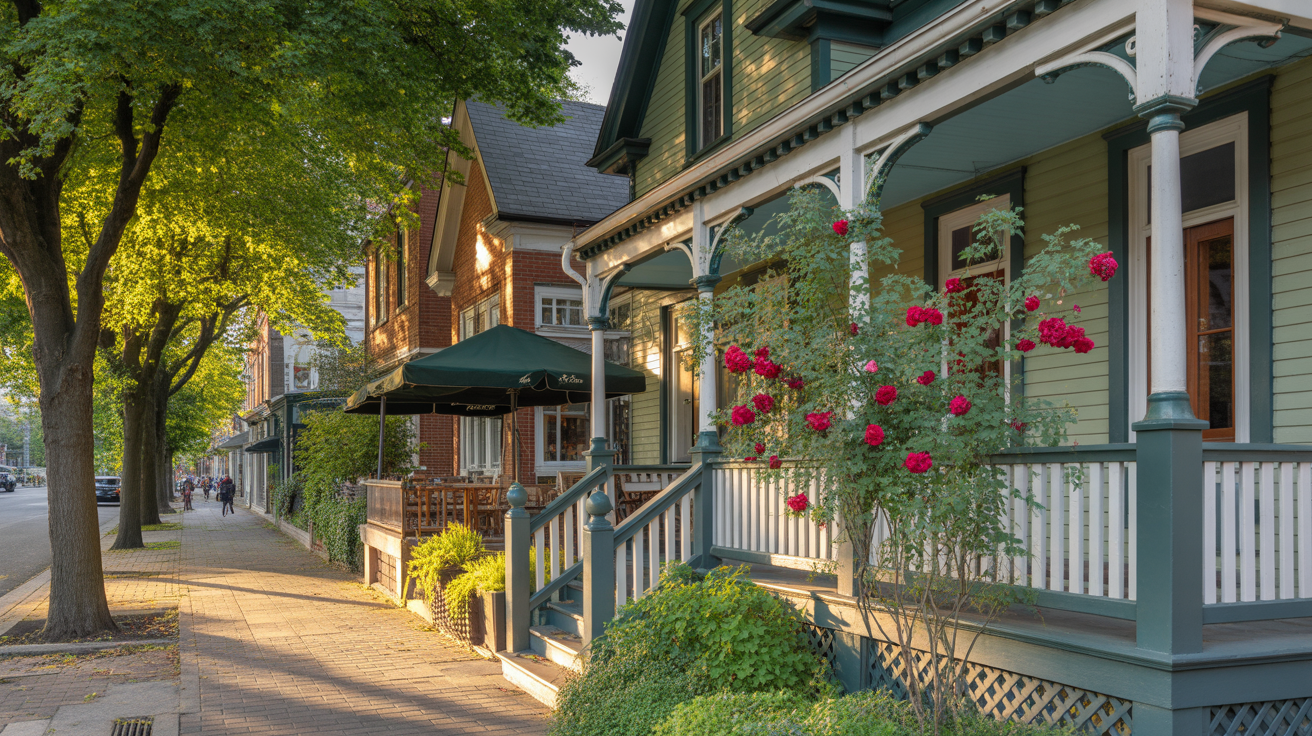 A quiet tree-lined residential street in a lesser-known Toronto neighbourhood