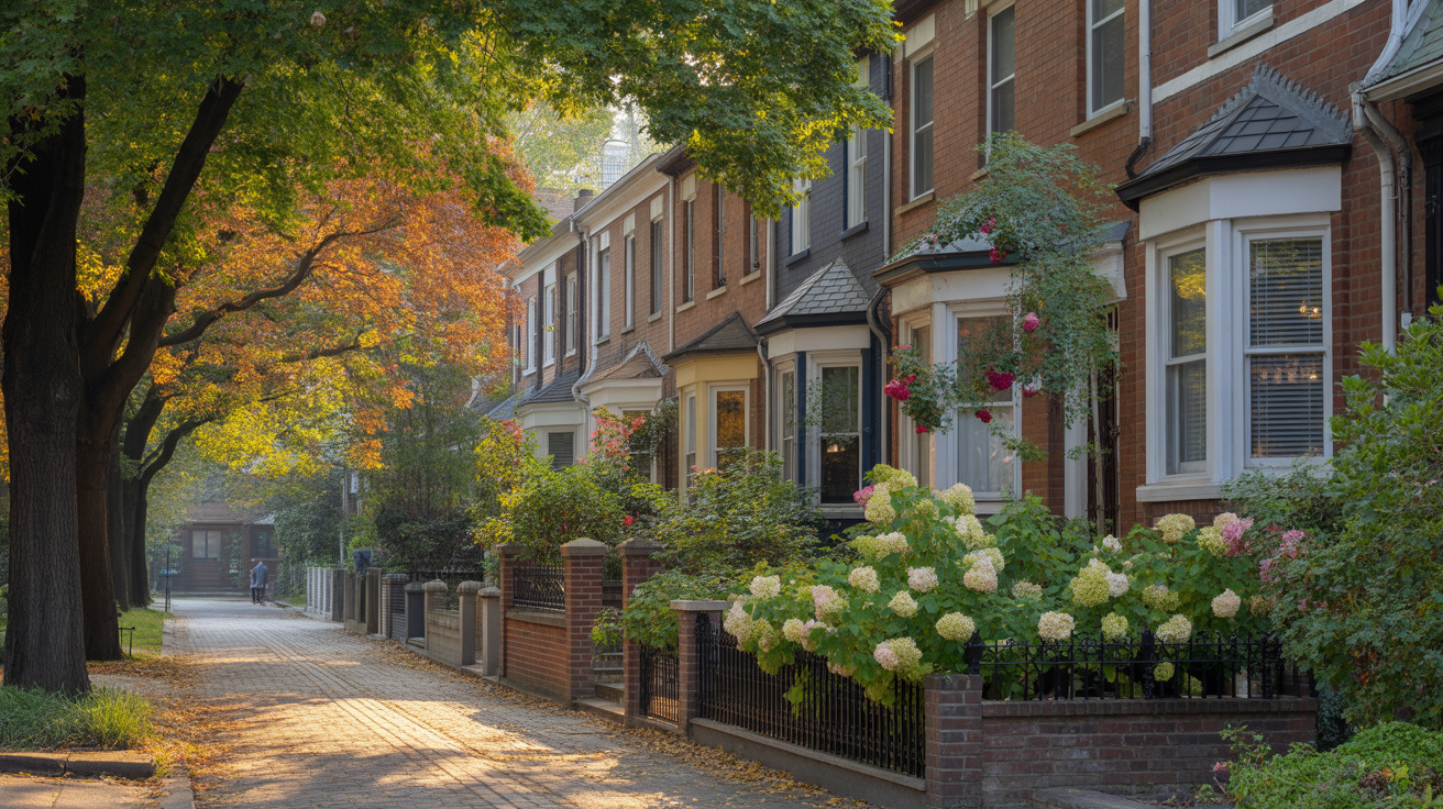 Toronto residential neighbourhood with mature trees