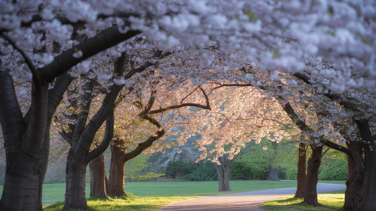 Cherry blossoms blooming in Toronto's High Park